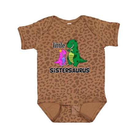 

Inktastic Little Sistersaurus Gift Baby Girl Bodysuit
