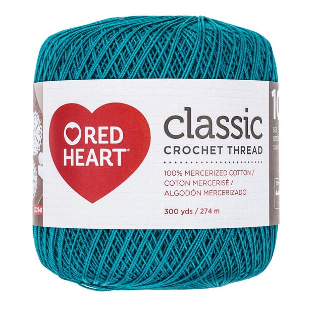 Red Heart Classic Crochet Thread Size 10, Peacock