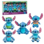 Disney Stitch Plush Collector Set, Officially Licensed Kids Toys for Ages 3 Up, Gifts and Presents