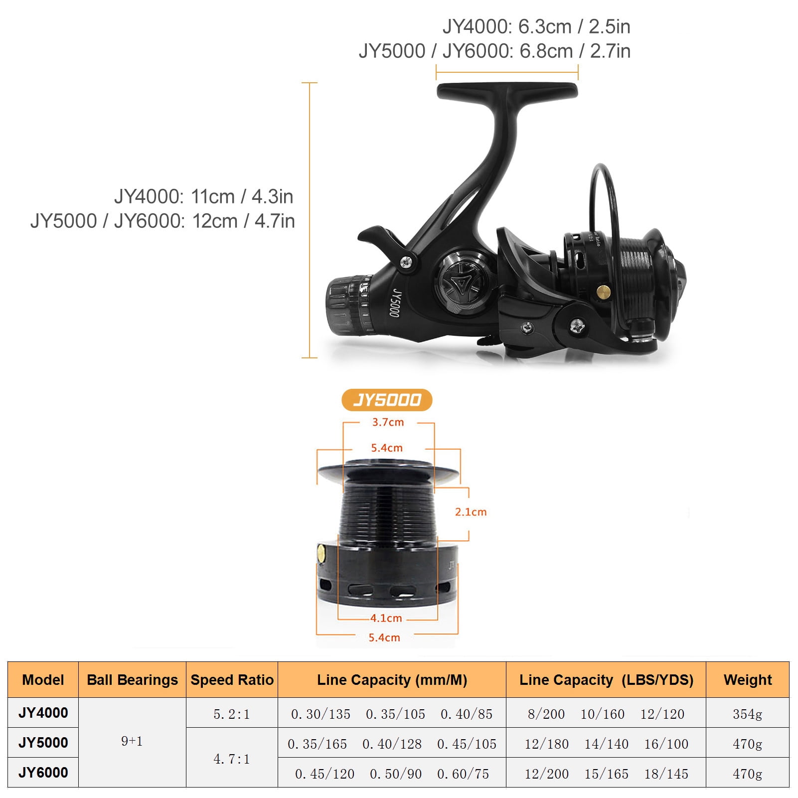 Spinning 9+1BB Speed Ratio Fishing Reel With Dual Brake System Smooth Spinning Reel With Dual Spool Interchangeable Handle Fishing Tackle