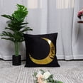 thumbnail image 5 of PiccoCasa Gold Stamping Decorative Throw Pillowcase 18"x18" Square Cushion Cover, #9, 5 of 7