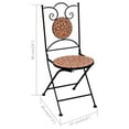 thumbnail image 4 of vidaXL 3 Piece Mosaic Bistro Set Ceramic Tile Terracotta, 4 of 5
