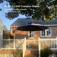 thumbnail image 2 of PURPLE LEAF 13FT Deluxe Round Wood Grain Patio Umbrella, Large Offset Cantilever Umbrella with 360° Rotation, Navy Blue, 2 of 13