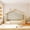 Natural, variant on Modern Kids' House Bed Frame, Twin Size Wood Floor Bed with Fence | Perfect for Boys and Girls, Safe and Stylish Design, for Children's Bedroom or Playroom, Natural