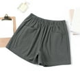 thumbnail image 2 of Sngxgn Womens Lightweight Shorts Casual Baggy Trendy Short Pants Elastic Waist Drawstring Comfy Shorts(Green,M), 2 of 4