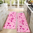 thumbnail image 4 of Kitchen Rugs Sets Of 2,Pink Breast Cancer Anti Fatigue Kitchen Mat Rugs Non Slip Washable,Decorative Kitchen Floor Mats for Kitchen,Sink,Laundry,17"X47", 4 of 5