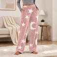 thumbnail image 2 of Kezqiaxn Comfy Pants Women Fleece Stretchy High Waisted Warm Lounge Pants with Pockets Fall Pajama Bottoms Plus Size Fashion PinkA M, 2 of 9