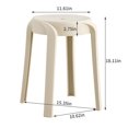 thumbnail image 4 of 6 Pack Stackable Classroom Stools Plastic Stools Nesting StoolsRound Stools Indoor Outdoor Flexible Seating Decorative Stools Chairs for Home Office School Classroom Beige as Pic, 4 of 7