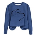 thumbnail image 2 of Qiopertar Mode Femmes T-Shirt à Manches Longues Col Rond Imprimé Chandail en Molleton Blouse Hauts Offres de la Semaine Liquidation à Moins de 5$ jusqu'à 90 % de Réduction, 2 of 4