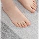 thumbnail image 4 of 40 x 60 cm, Gris/Negro, Alfombra de baño Antideslizante, Alfombra de baño a Rayas de Microfibra Suave, Alfombra de baño Absorbente de Pelo Largo, Lavable a máquina, 4 of 5