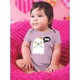 thumbnail image 2 of Boo. Shy Cute Little Ghost Bodysuit Infant -Image by Shutterstock,  24 Months, 2 of 4