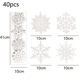 thumbnail image 2 of FloreceBien 40 adornos de copo de nieve con purpurina, copos de nieve de plástico, decoración colgante de Navidad para decoración de árbol de Navidad, 2 of 5