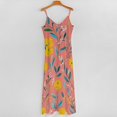 thumbnail image 5 of Coral Floral Painted Seamless Pattern Sleeveless Dress Dresses Women Summer Women's Summer Clothing, 5 of 9