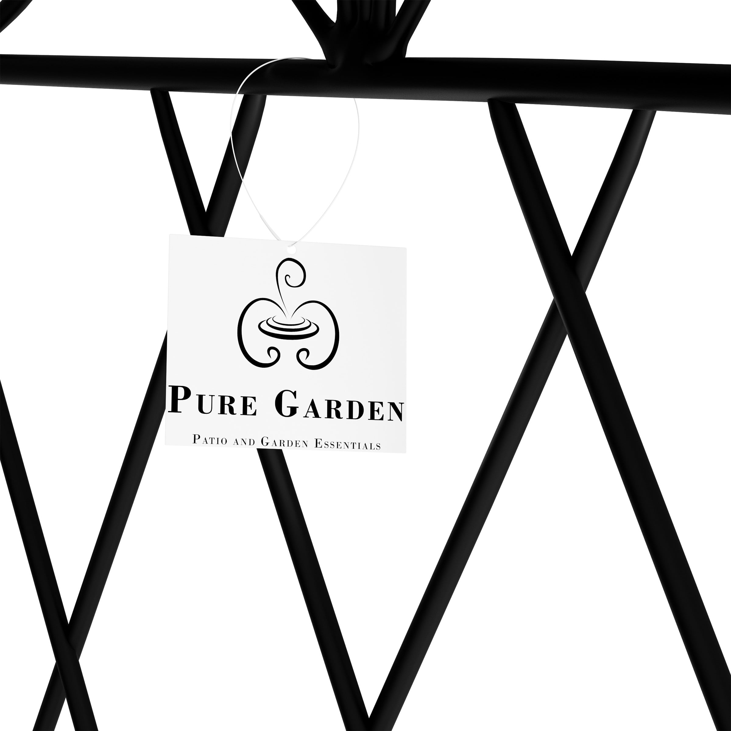 Pure Garden 63-Inch Garden Trellis for Climbing Plants and Veggies (Black)