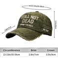 thumbnail image 2 of ddioayh Novelty Retro Funny Not Dead Yet Vintage Baseball Cap Adjustable Unisex Hat Humorous Sarcastic Design For Men And Women, 2 of 5