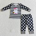 thumbnail image 1 of Ropa de dormir de Halloween para niños, conjunto de camisa de manga larga, pantalones, pijamas para niños pequeños, ropa de noche de calabaza, venta al por mayor, 1 of 2