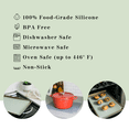 thumbnail image 7 of The Silicone Kitchen Silicone Oven Baking Mats BPA Free, Extra Thick, Half Sheet 16 in by 11.75 in, Set of 2, Green and Gray, 7 of 7