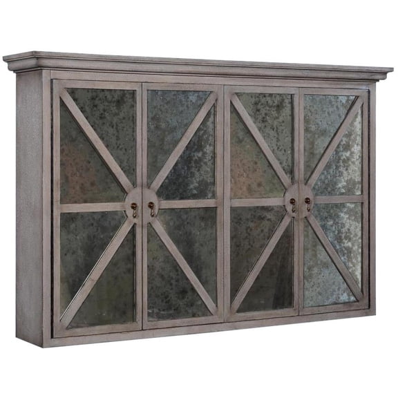 Transitional Anna TV Cabinet with Antique Mirror