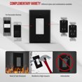 thumbnail image 2 of ENERLITES Decorator Light Switch or Receptacle Outlet Wall Plate, Midway Size 1-Gang, Polycarbonate Thermoplastic, UL Listed, 8831M-BK, Black, 2 of 5