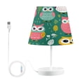 thumbnail image 2 of Owls and Plant Desk Lamp LED Table Nightstand Lamps with 3 Color Temperatures for Home Bedroom Living Room Decor 6x11, 2 of 8