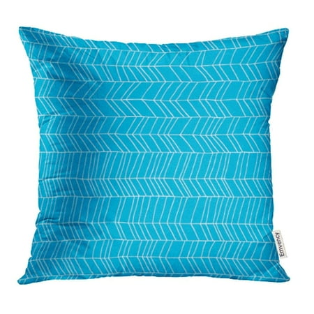 Retro Tweed - YWOTA Blue Tweed Classic Chevron Elegant Zig Zag Line Retro Zigzag Abstract Beautiful Pillow Cases Cushion Cover 18x18 inch