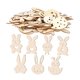 thumbnail image 2 of 70 recortes de conejos de Pascua de madera, sin terminar, sin pintar, adornos colgantes, etiquetas de madera, recortes de conejo de madera para, 2 of 9