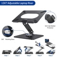 thumbnail image 3 of BESIGN LSX7 Laptop Stand with 360 Rotating Base, Ergonomic Adjustable Notebook Riser, Foldable Computer Holder, Printer Stand Compatible with 10-15.6, 3 of 9