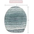thumbnail image 3 of Home Weavers Gradation Collection Toilet Lid Seat Cover Bath Rug, 100% Cotton Soft Universal Fit for Standard Oblong Round Bath Room Bowl Lids, Washable 18"x18" Toilet Lid Cover, Gray, 3 of 7