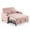 Pink, variant on Ktaxon Sofa Bed, Bronzing Cloth Mechanical Pull-Out Loveseat, Convertible Couch for Living Room, Apartment Brown