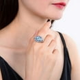 thumbnail image 2 of Blue Topaz and Tanzanite Statement Ring, 2 of 9