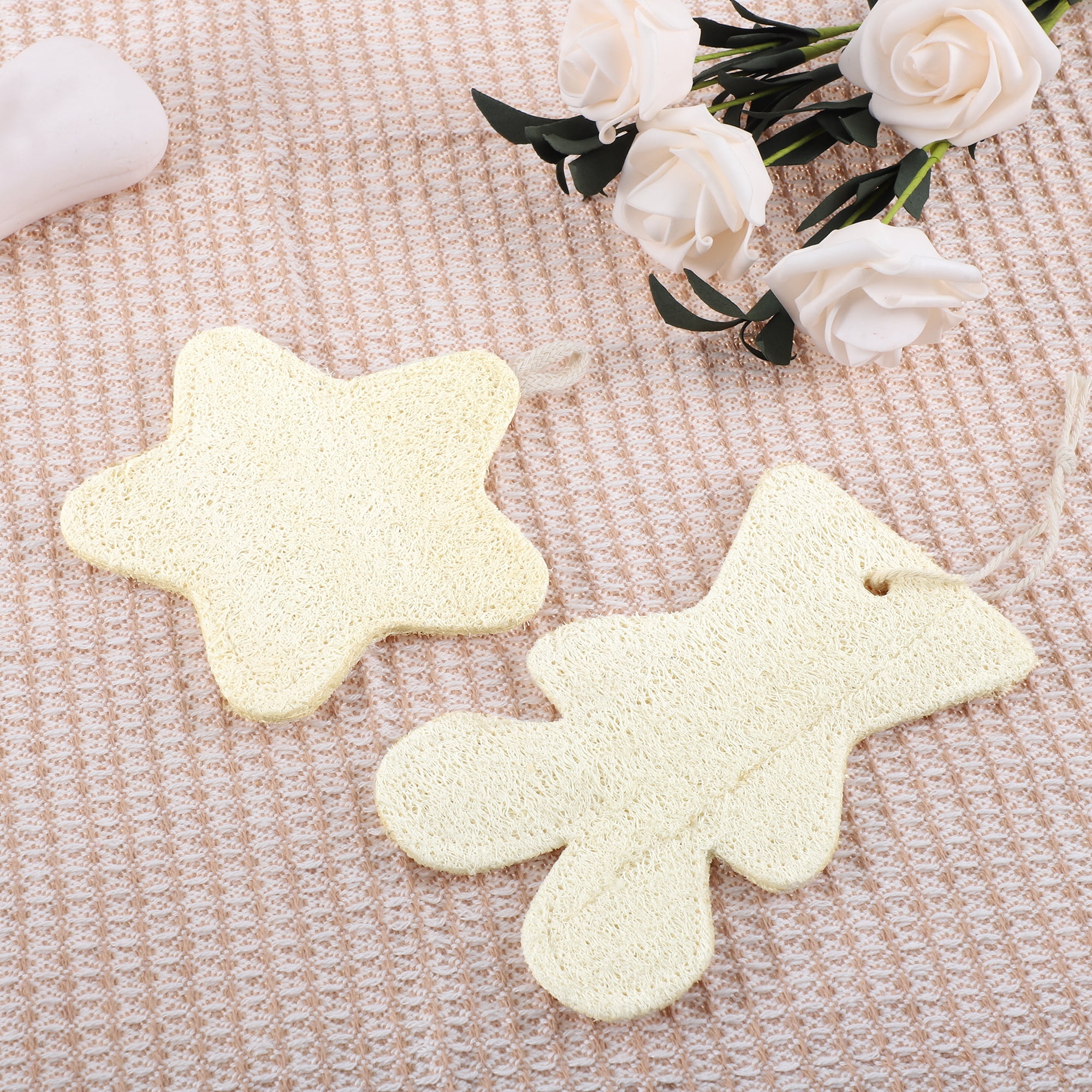 Unique Bargains Loofah Sponge 5.9"x3.54" Beige 1 Pc