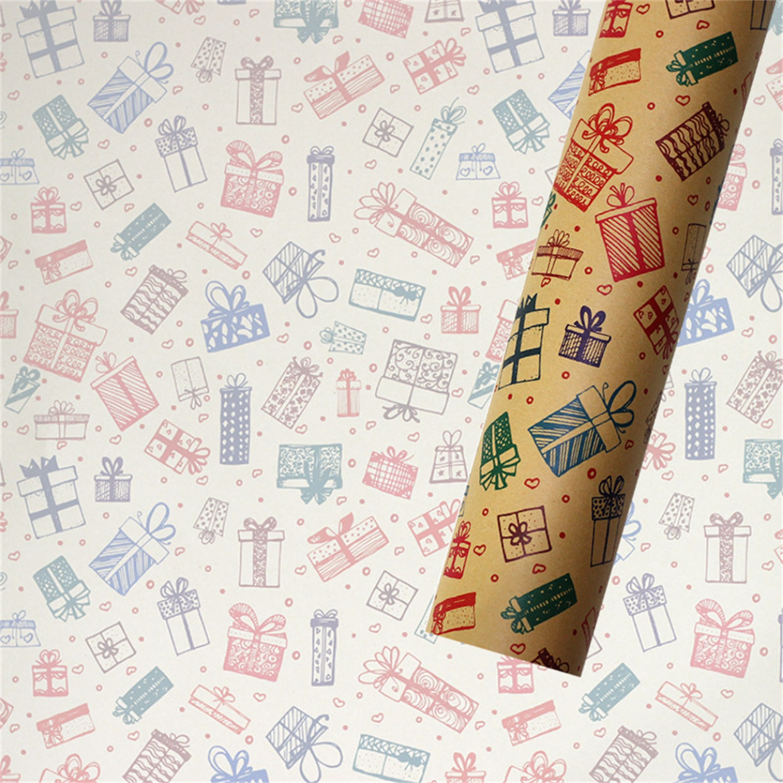 CHGBMOK Christmas Clearance Christmas Printing Kraft Paper Roll Crafts