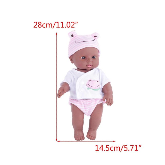 Baby Girl for Doll Reborns Nurturing for Doll Interactive Party Gift Soft Lifelike African for Doll Education Stuffed To Pink