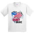 thumbnail image 3 of Inktastic Home of the Free Because My Daddy is Brave Youth T-Shirt, 3 of 5