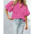 thumbnail image 3 of Blusa de Encaje con Cuello en V PRETTYGARDEN Verano 2025 XXL, 3 of 8