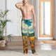 thumbnail image 2 of Balery Field Style Bicycle Young Sunflower Pantalones de pijama para hombre, pijama ultraligero, pantalón de descanso-X-Large, 2 of 6