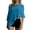 Blue, variant on Women Knit Poncho Top Y2k Off Shoulder Crochet Sheer Shawl Asymmetrical Hem Cover Up Shrug Sweater