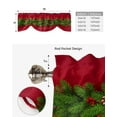 thumbnail image 5 of Christmas Tree Pine Needles Candy Bow Window Curtain Living Room Kitchen Cabinet Tie-up Valance Curtain Rod Pocket Valance, 5 of 6
