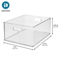 thumbnail image 3 of Stackable Plastic Storage Bin with Handles for Kitchen, Bathroom, or Home Office - Made in USA, 3 of 8