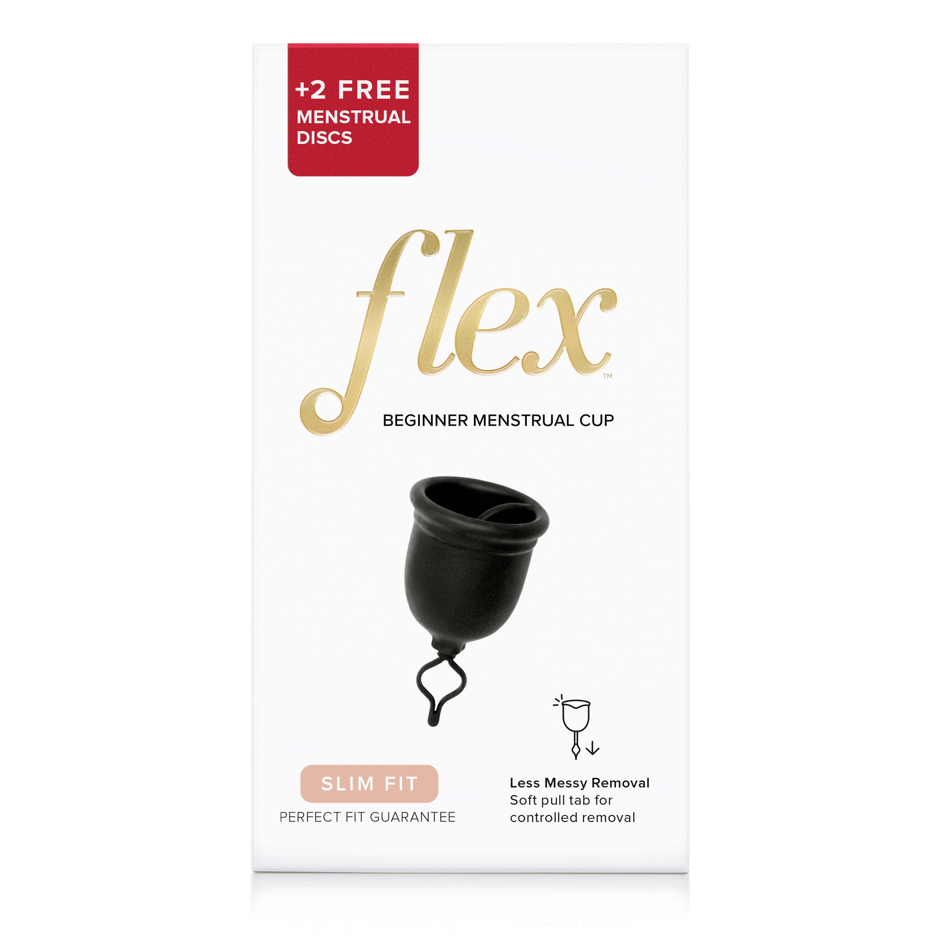 Flex Menstrual Cup Slim Fit Includes 2 Free Menstrual Discs