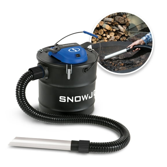 Snow Joe 4.8 Gallon Bagless Ash Vacuum Cleaner, Metal Canister, Black, ASHJ201