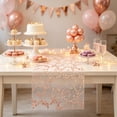 thumbnail image 5 of Doghiosgha Star Glitter Table Runner Sheer Table Decor for Christmas Holiday Birthday Dinner Table Decor, 11x118 Inch, Rose Gold, 5 of 6