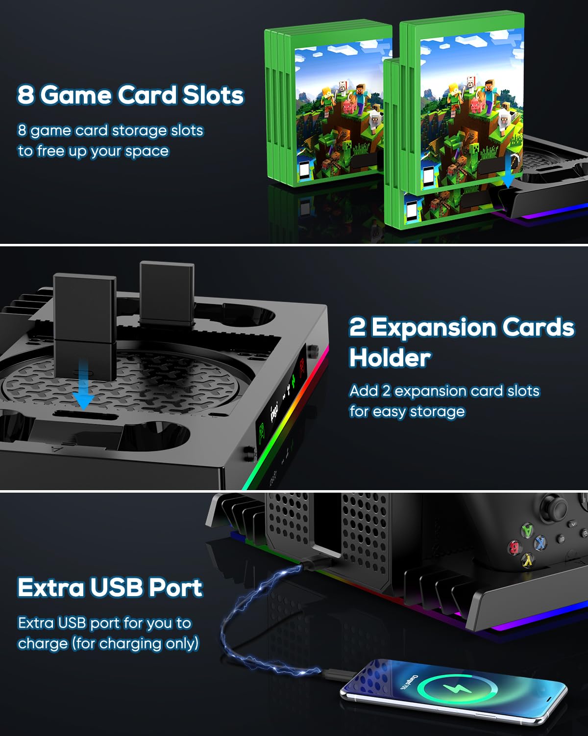 Prociv Xbox Series X RGB Cooling & Charging Station photo 6