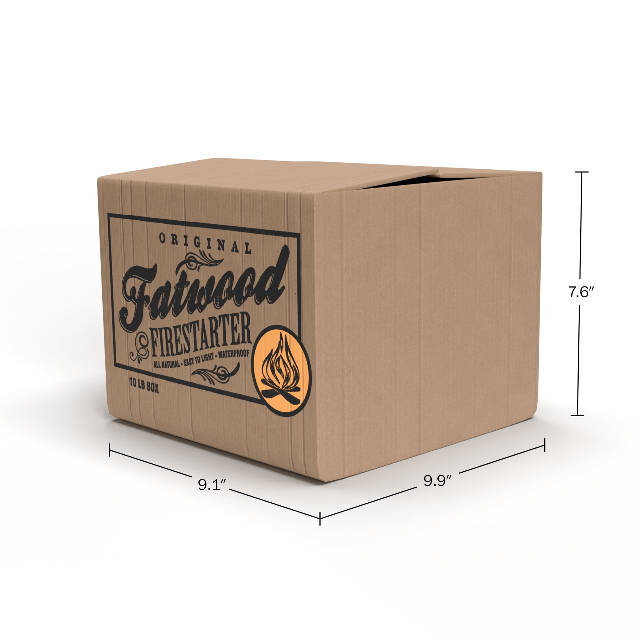 Pure Garden Fatwood Pine Wood Fire Starter Sticks - 10lb Box for Indoor and Outdoor Use