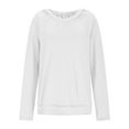 thumbnail image 4 of Miluxas Womens V Neck Long Sleeve Shirts Pleated Tops Fall Dressy Solid Color Casual Blouses White XL(XL), 4 of 8