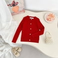 thumbnail image 5 of NIEWTR Toddler Boys & Girls Crewneck Sweater Cardigan Kids Long Sleeve Button Knit Tops Outwear2t 3t 4t 5t 6t 7t(A-Red,8-9 Years), 5 of 5