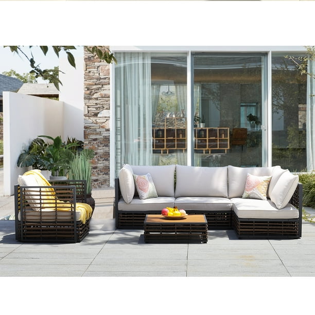 6 Pieces Luxury Outdoor Patio Furniture Rattan Conversation Sectional Set All Weather Wicker With Multifunctional Coffee Table And Washable Cushion Cover Beige Com - Expensive Outdoor Patio Furniture 6 Pieces Luxury Outdoor Patio Furniture Rattan Conversation Sectional Set All Weather Wicker With Multifunctional Coffee Table And Washable Cushion Cover Beige Com - Expensive Outdoor Patio Furniture
