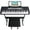 Black, variant on SUGIFT 61 Key Electric Keyboard Piano with Lighted Keys Portable Piano Kit, Black