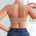 thumbnail image 4 of biudgviw Everyday Bras for Women Seamless Scalloped V Neck Adjustable Strap Push up Bras Lightweight Liftup Wireless Bras, 4 of 5