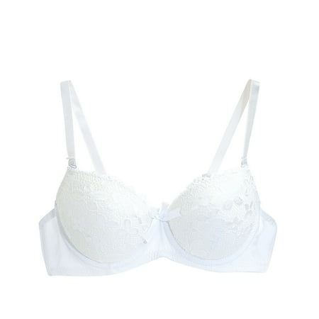 Under 10$ Clearance EDHITNR Comfort Bras For Women  Women s Oversized Bra Super Gathered Lingerie Lace Bra Large Chest Small Size Adjustable Shoulder Straps  Wireless Push Up Bra